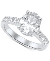 2-Pc. Set Cubic Zirconia Ring & Band in Sterling Silver