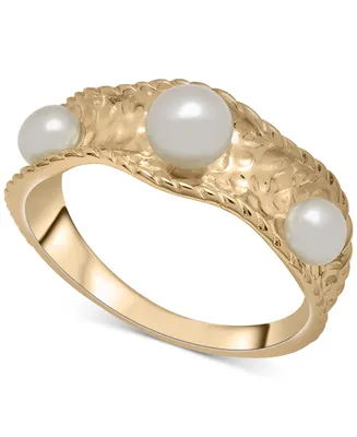 Cultured Freshwater Pearl (4-5mm) Nugget Ring in 14k Gold-Plated Sterling Silver
