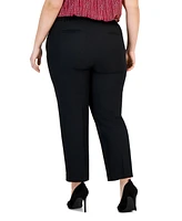 Kasper Plus Straight-Leg Pants
