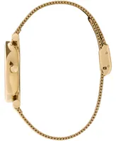 Olivia Burton Women's T-Bar Gold-Tone Stainless Steel Mesh Bracelet Watch 32mm