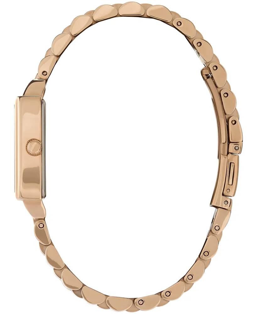 Olivia Burton Women's Quartz Carnation Gold-Tone Stainless Steel Bracelet Watch 25.5mm x 20.5mm