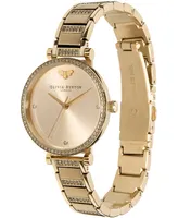 Olivia Burton Women's T-Bar Gold-Tone Stainless Steel Bracelet Watch 32mm