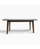 WestinTrends Mid Century Modern Solid Wood Upholstered Bench