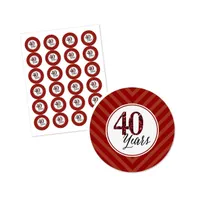 We Still Do - 40th Wedding Anniversary - Party Circle Sticker Labels - 24 Count