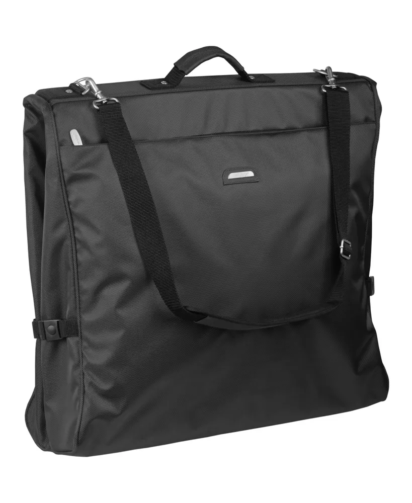 45" Premium Framed Travel Garment Bag with Shoulder Strap and Pockets
