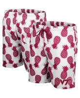 Men's Colosseum White, Maroon Virginia Tech Hokies Pineapple Swim Shorts