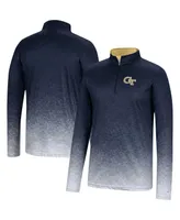 Men's Colosseum Navy Georgia Tech Yellow Jackets Walter Quarter-Zip Windshirt