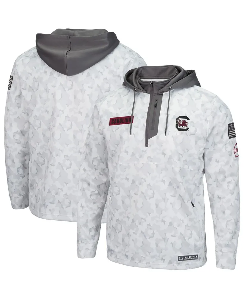 Men's Colosseum Arctic Camo South Carolina Gamecocks Oht Military-inspired Appreciation Quarter-zip Hoodie