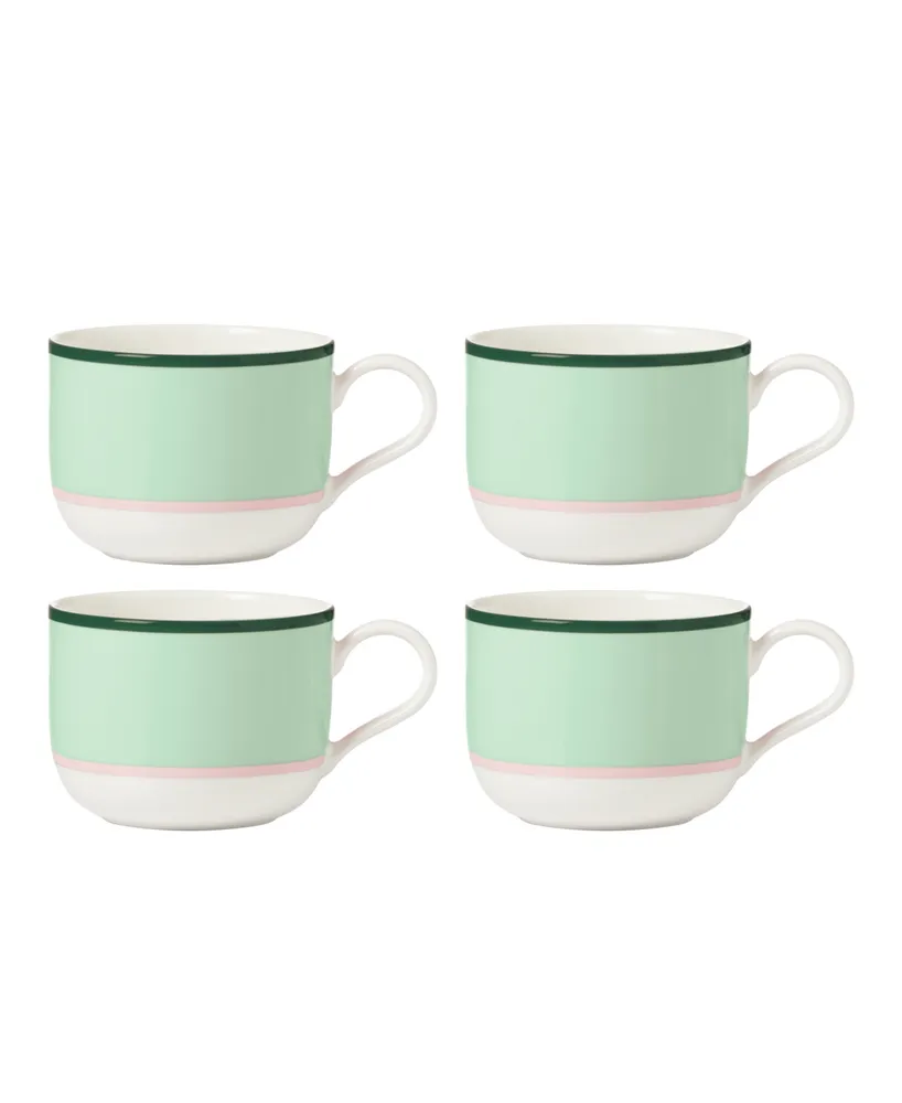 Kate Spade New York Make It Pop 8 Piece Cup & Saucer Set