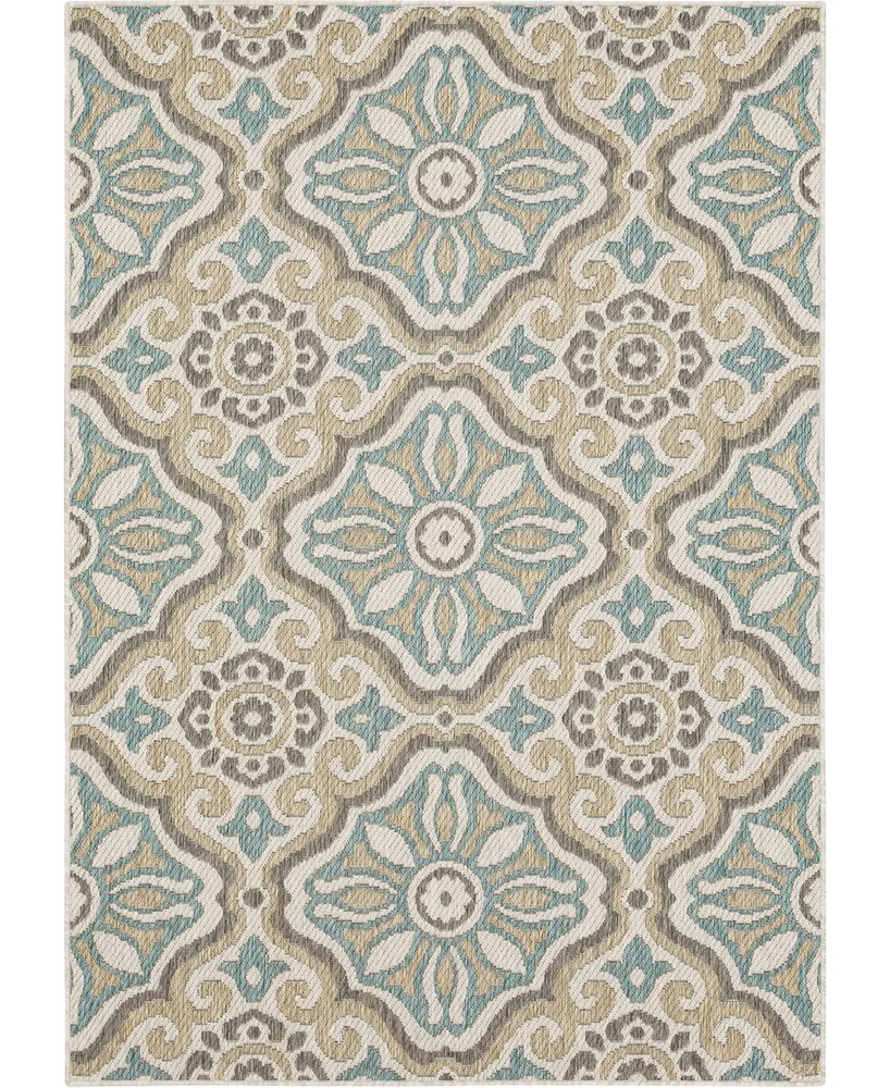 Mohawk Malibu Outdoor Portugal Tile 5'3" x 7'6" Area Rug