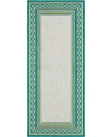 Mohawk Malibu Outdoor Chain Border 2'5" x 6' Area Rug