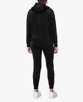 Andrew Marc Sport Women's Long Sleeve Leggings Length Velvet Hoodie