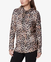 Andrew Marc Sport Women's Long Sleeve Printed Cowl Neck Tunic Top