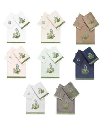 Linum Home Textiles Turkish Cotton Botanica Embellished Towel Sets Collection