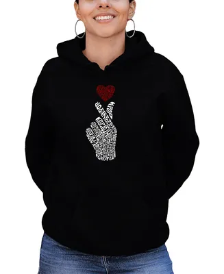 La Pop Art Women's K-Pop Word Hooded Sweatshirt