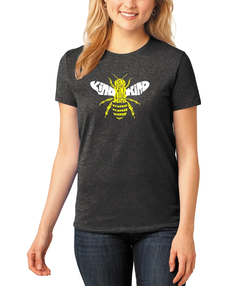 La Pop Art Women's Premium Blend Bee Kind Word T-shirt