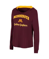 Women's Colosseum Maroon Minnesota Golden Gophers Catalina Hoodie Long Sleeve T-shirt