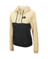 Women's Colosseum Gold and Black Colorado Buffaloes Aidan Half-Zip Hoodie