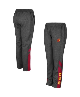 Big Boys Colosseum Heathered Charcoal Usc Trojans Fleece Pants