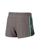 Women's Colosseum Gray and Green Michigan State Spartans Pamela Lined Shorts