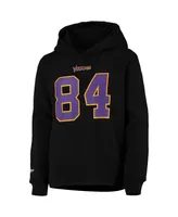 Big Boys Mitchell & Ness Randy Moss Black Minnesota Vikings Retired Player Name and Number Fleece Pullover Hoodie