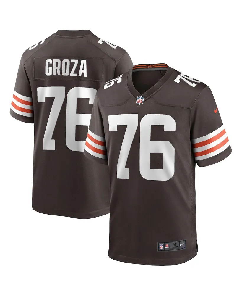 Men's Nike Lou Groza Brown Cleveland Browns Game Retired Player Jersey