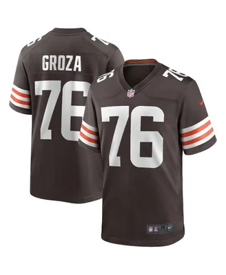 Men's Nike Lou Groza Brown Cleveland Browns Game Retired Player Jersey