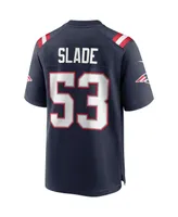 Men's Nike Chris Slade Navy New England Patriots Game Retired Player Jersey