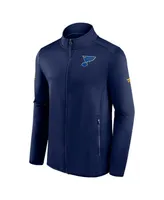 Men's Fanatics Navy St. Louis Blues Authentic Pro Rink Fleece Full-Zip Jacket