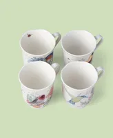 Lenox Butterfly Meadow Assorted Bird Flutter Mugs, Set of 4