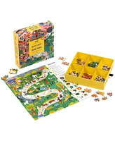 Professor Puzzle Cat Cafe Dog Park Double-Sided Jigsaw Puzzle Set, 502 Pieces