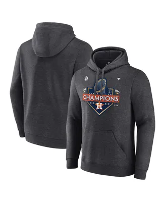 Men's Fanatics Heather Charcoal Houston Astros 2022 World Series Champions Locker Room Pullover Hoodie