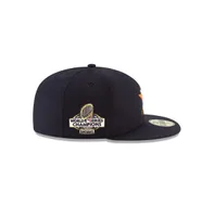 Men's New Era Navy Houston Astros 2022 World Series Champions Side Patch 59FIFTY Fitted Hat