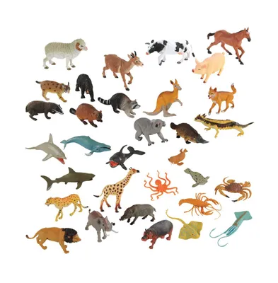 Kaplan Early Learning Wildlife Animals Collection - Set of 32