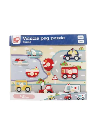 Leo & Friends Vehicle Peg Puzzle for 24-Months+