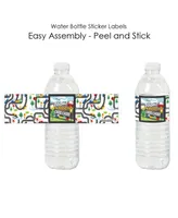 Cars, Trains, and Airplanes - Birthday Party Water Bottle Sticker Labels - 20 Ct