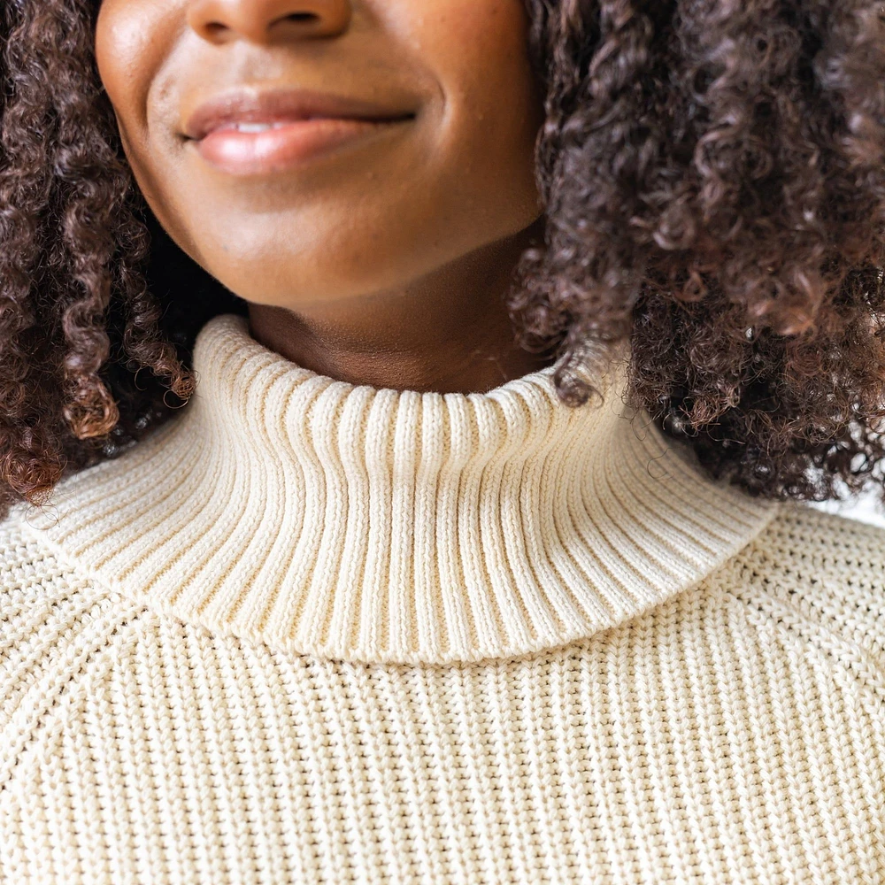 Hope & Henry Women's Ribbed Turtleneck Sweater