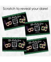 Mardi Gras - Masquerade Party Game Scratch Off Dare Cards - 22 Count