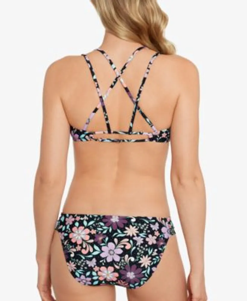 Salt Cove X Back Double Strap Bralette Swimsuit Top Bottoms Created For Macys