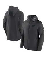 Men's Fanatics Heather Charcoal Carolina Hurricanes Authentic Pro Road Tech Full-Zip Hoodie Jacket