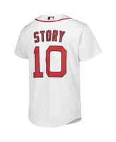 Big Boys and Girls Nike Trevor Story White Boston Red Sox Home Replica Player Jersey