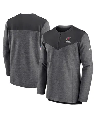 Men's Nike Charcoal Arizona Cardinals Sideline Lockup Performance Quarter-zip Jacket