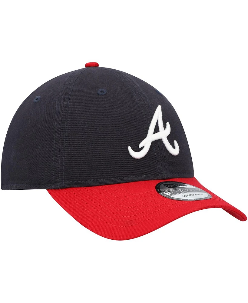 Men's New Era Navy, Red Atlanta Braves Replica Core Classic 9TWENTY Adjustable Hat