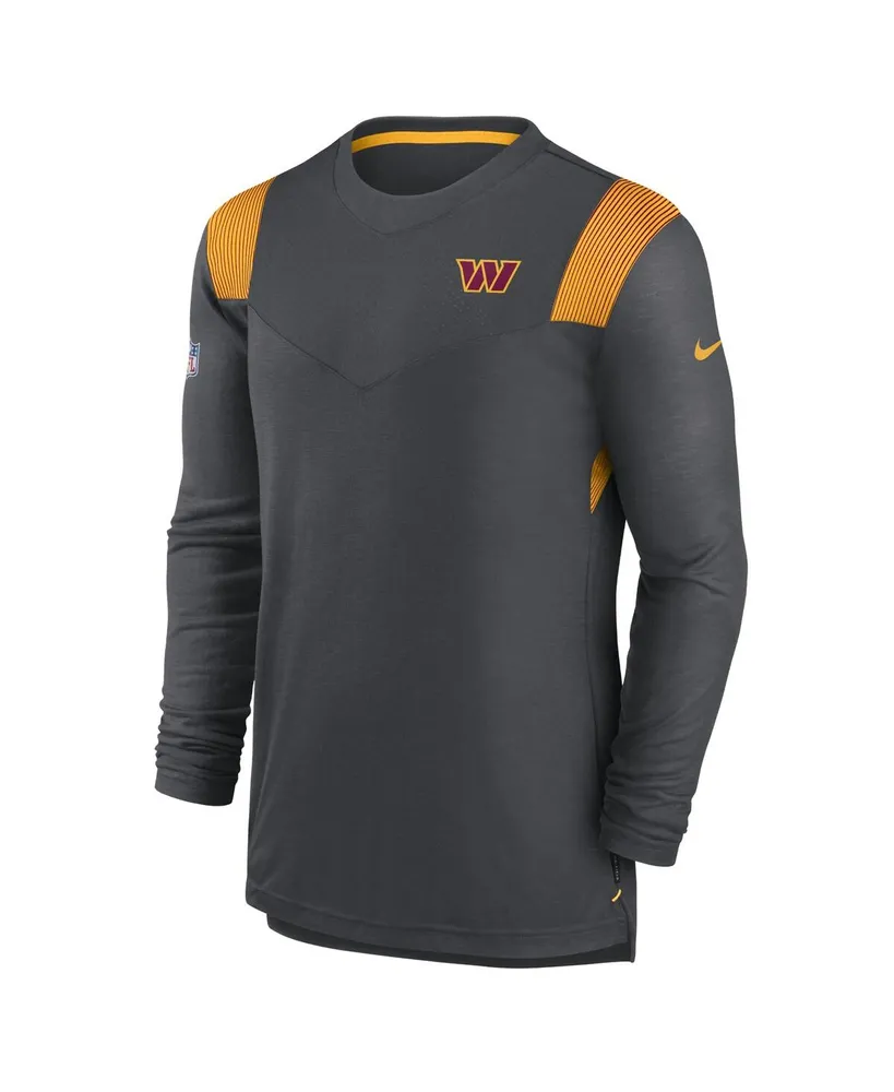 Men's Nike Charcoal Washington Commanders Sideline Tonal Logo Performance Player Long Sleeve T-shirt