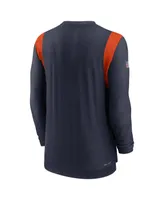 Men's Nike Navy Chicago Bears Sideline Tonal Logo Performance Player Long Sleeve T-shirt