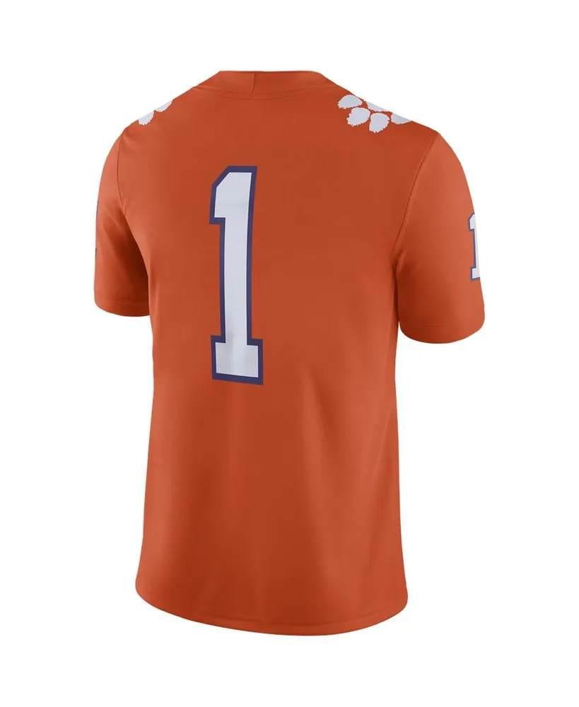 Men's Nike Orange Clemson Tigers #1 Home Game Jersey