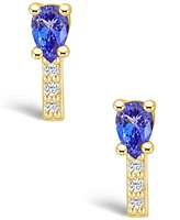 Macy's Tanzanite (3/4 Ct. t.w.) and Diamond (1/8 Stud Earrings