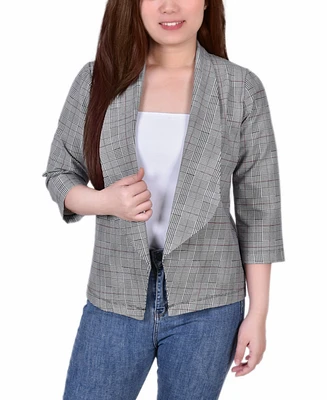 Ny Collection Women's 3/4 Sleeve Ponte Jacket