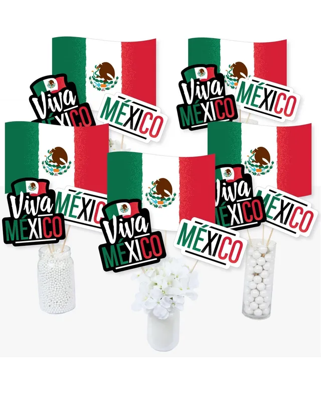 Big Dot of Happiness Viva Mexico - Mexican Independence Day Party Circle  Sticker Labels - 24 Count