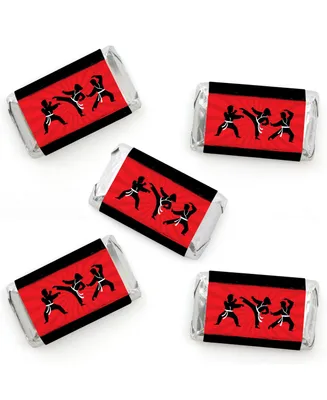 Karate Master Mini Candy Bar Stickers Martial Arts Birthday Party Favors 40 Ct